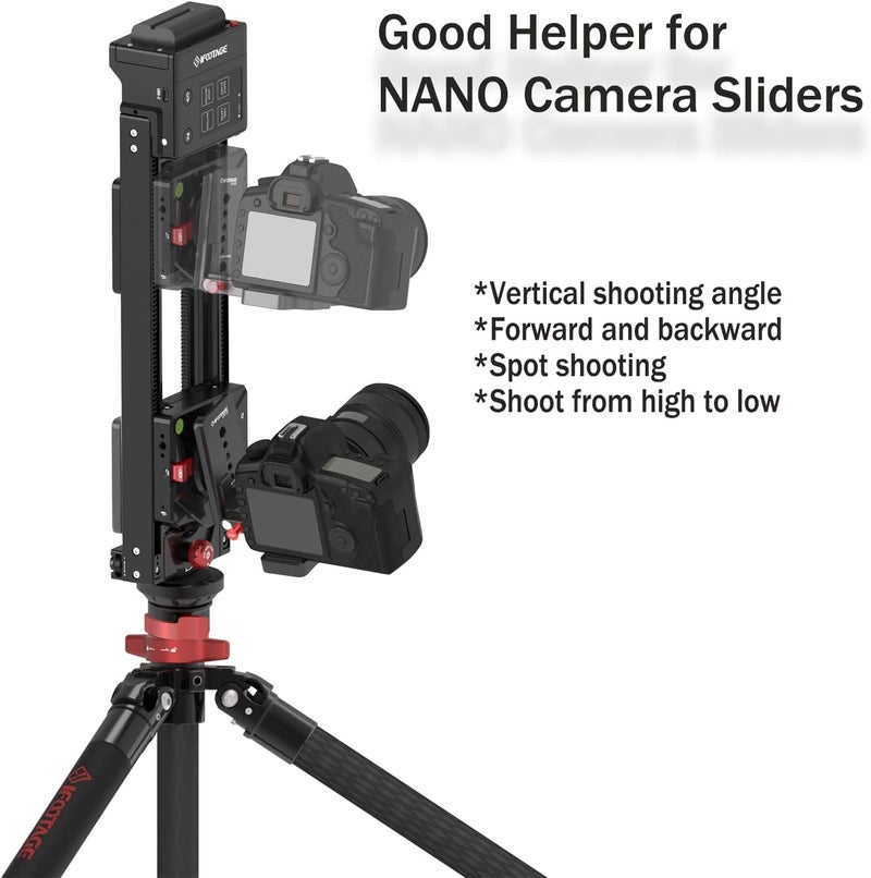 Ifootage Camera Plate for Slider Accessories,Aluminum Alloy,L Shape Quick Release Plate,Horizontal and Vertical Angle - Image 3